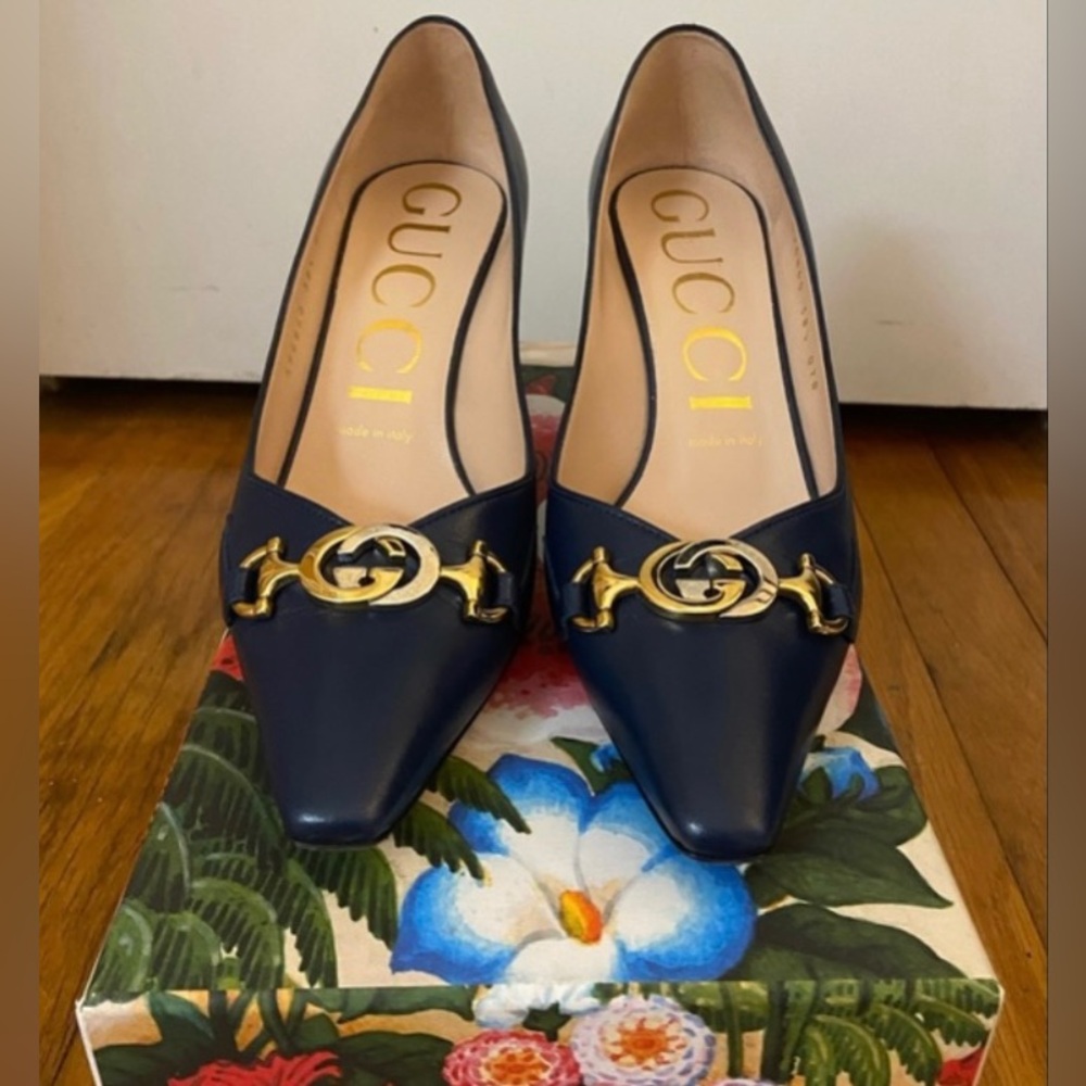 Gucci Zumi Leather Pump